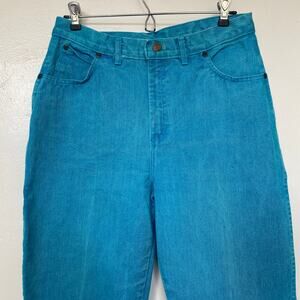 High Waisted Sweet Orr Warm Iron Turquoise Denim Jeans 30W